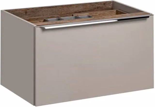 Mobile sottolavabo VANTA taupe 80 cm – modello sospeso con 2 cassetti
