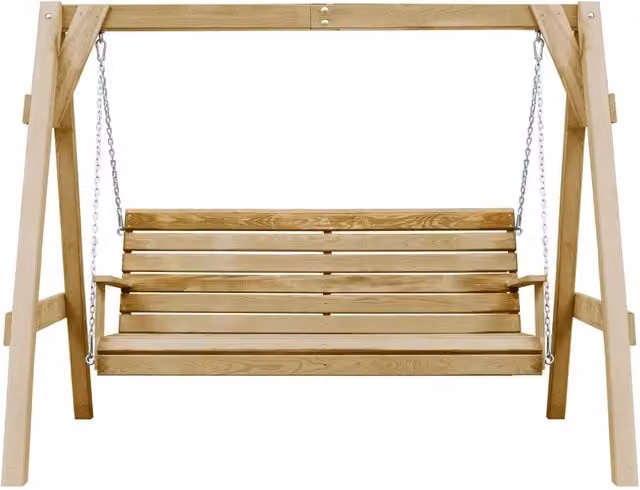 Panca a Dondolo da Giardino in Pino Impregnato 205x150x157 cm 45305