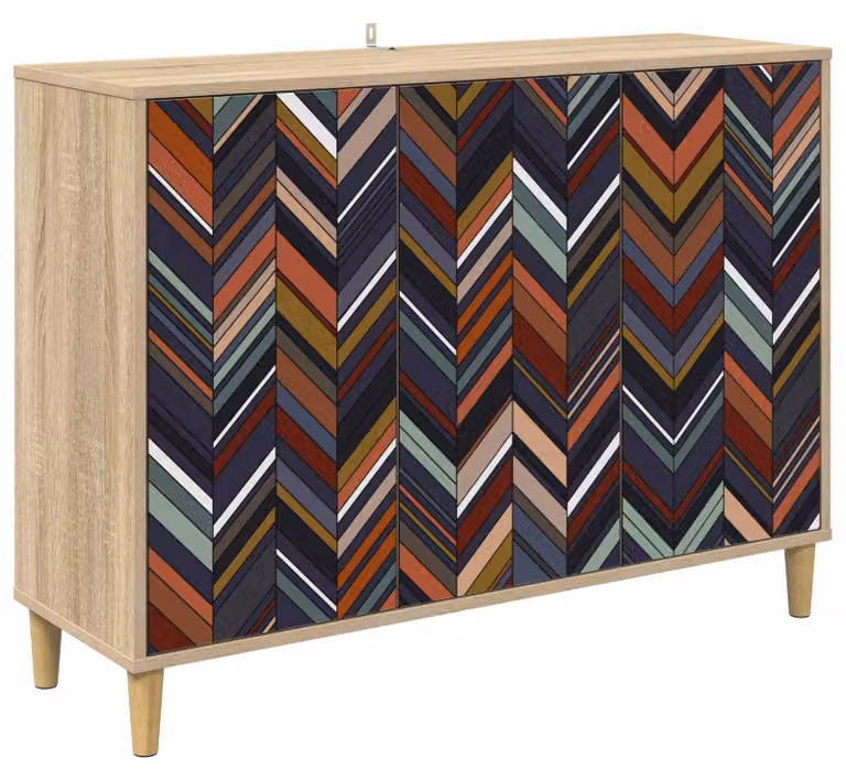 Mobiletto buffet OMMEN Sonoma, dimensioni 102 x 33 x 75 cm, realizzato in legno ingegnerizzato