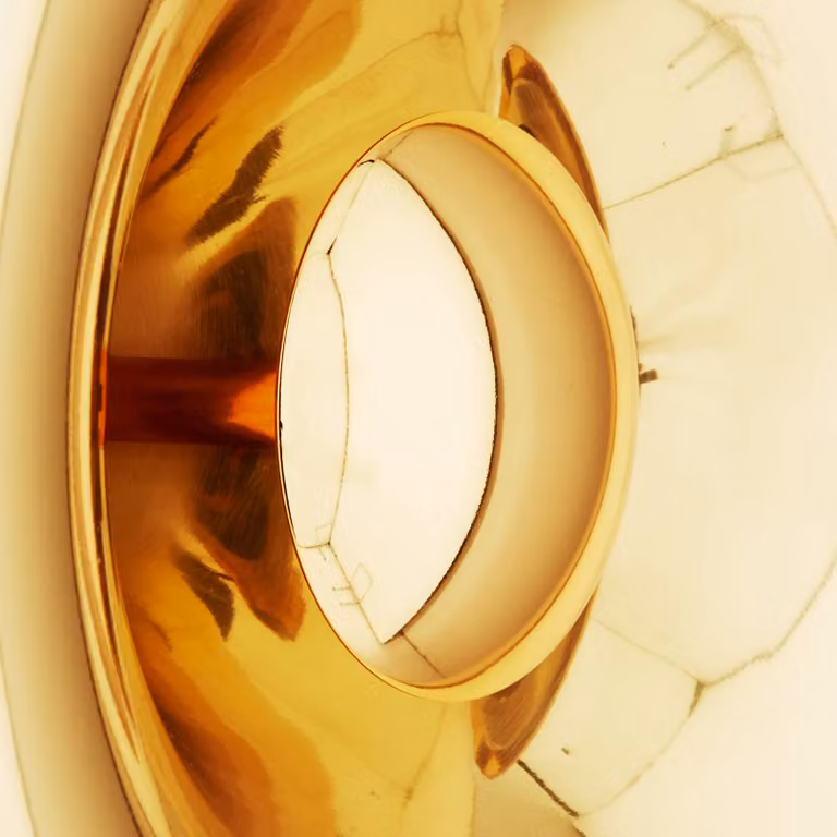 Tom Dixon Applique da parete di design Void Surface, dimmerabile, Ottone / Oro, Soggiorno / Sala da pranzo, Ottone, Design, Applique