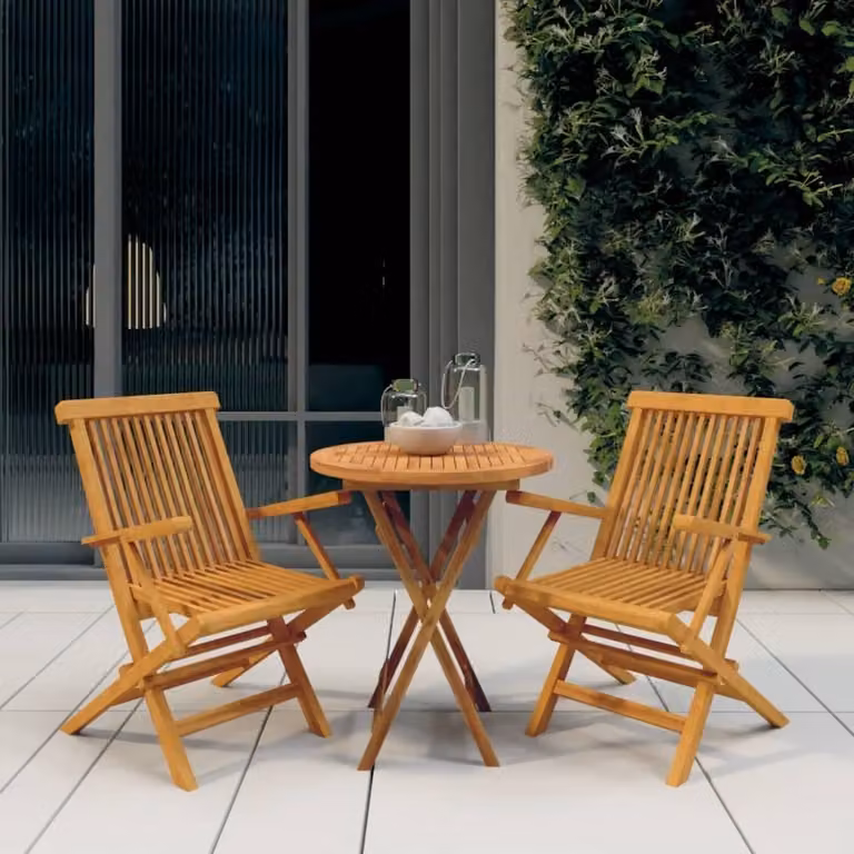 Maison Exclusive - Set da Pranzo per Giardino 3 pz in Legno Massello di Teak