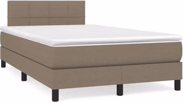 Letto Ibrido vidaXL in Legno di Pino con Doghe Fisse e Materasso Beige e Bianco L/P: 120 x 200 cm