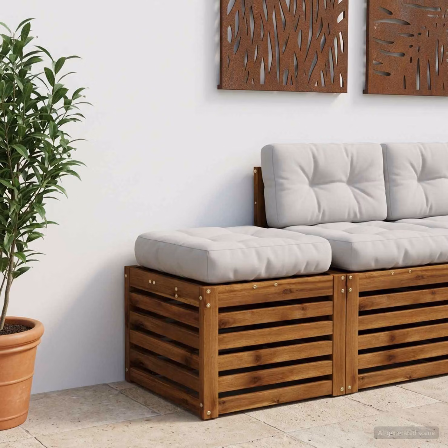 vidaXL Cuscino per Sedia in Unico Pezzo VIANEN 100% Poliestere Bianco