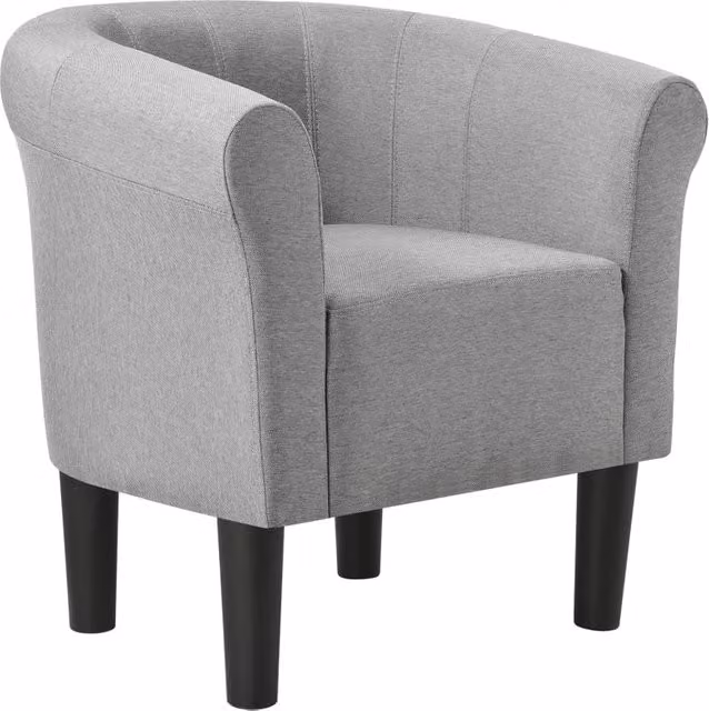 Poltrona lounge seduta in tessuto di poliestere 70 cm grigio chiaro 03_0001934