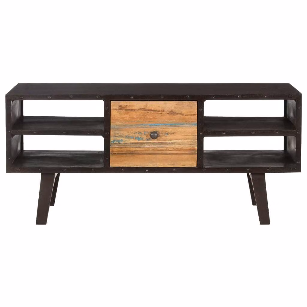 Tavolino da Salotto 100x50x45 cm in Legno Massello di Recupero