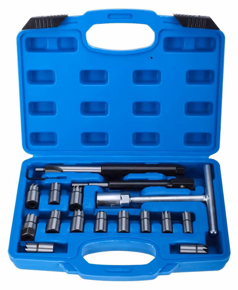 Omgoods - Set di 17 utensili per tagliare gli iniettori diesel, ideale per la fresatura delle superfici di tenuta