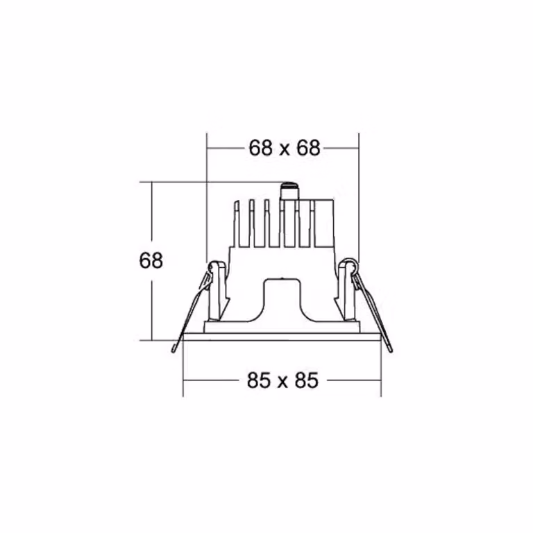 BRUMBERG Apollo Micro sfaccettato, angolare, DALI, 3500 K, bianco Micro, dimmerabile, Bianco / Opale, Soggiorno / Sala da pranzo, Alluminio, Moderno, Downlight