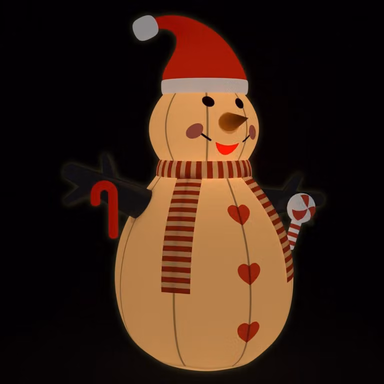 Bambola di neve gonfiabile con luci LED, altezza 300 cm