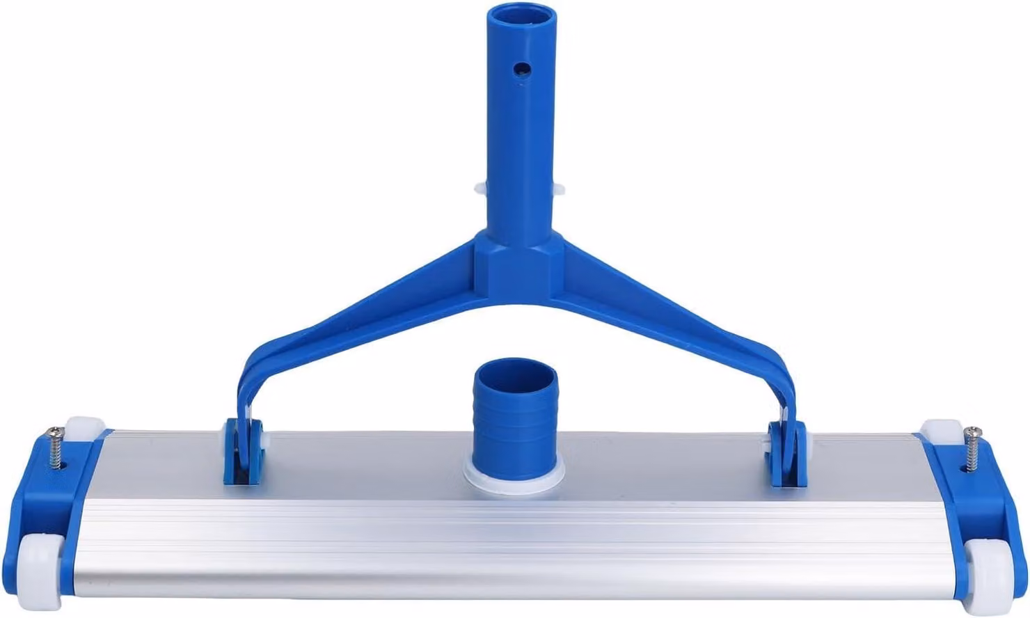 Aspirafondo per piscine, con bocchetta aspirante larga 45 cm, ideale per pulitori di piscine. Realizzato con una base in alluminio resistente e dotato di un accessorio a spazzola per l'aspirazione dello sporco