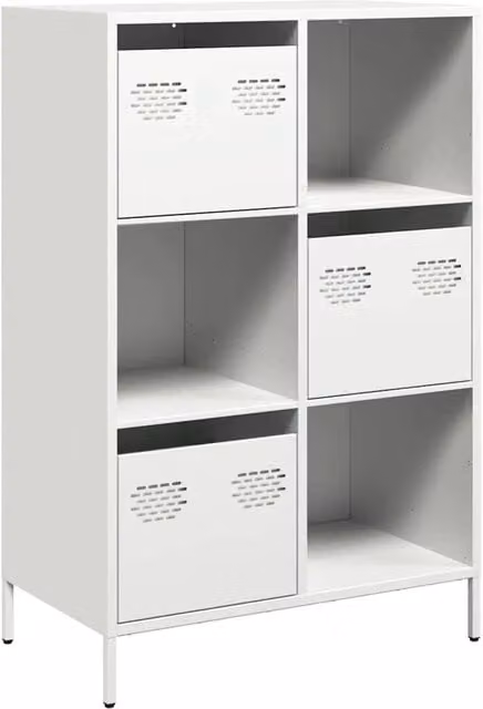 Credenza Buffet Bianca in Acciaio L 68 cm, P 39 cm, H 103,5 cm
