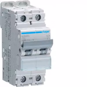 Interruttore automatico bipolare 10 kA, curva C, 63 A, 2 moduli