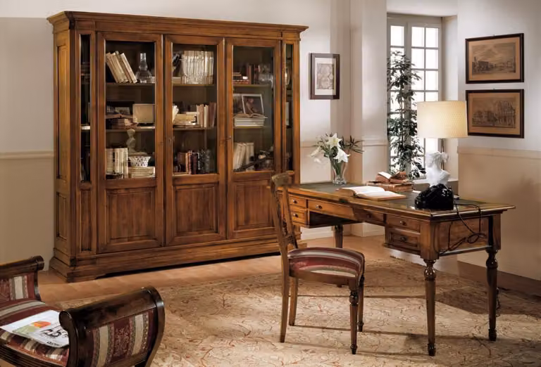 Büro Set Holztisch Stuhl Bücherregal Schreibtisch Regal Schränke 3tlg. Sets