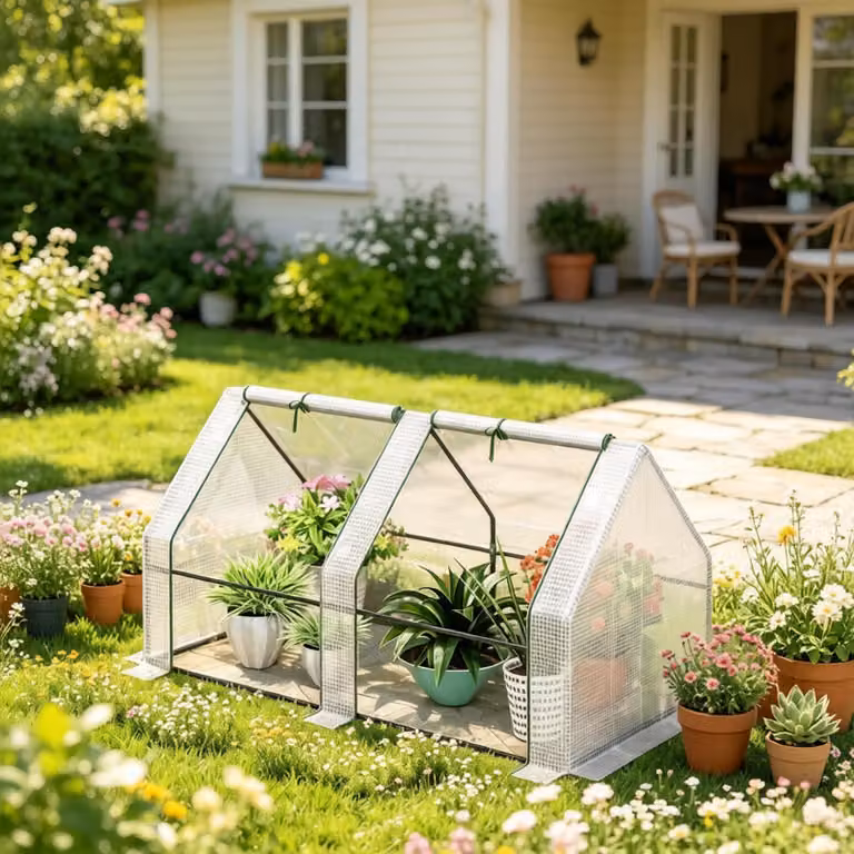 Tenda protettiva per le piante, progettata per essere pratica. Serra in plastica per il giardino. Mini-serra compatta (disponibile solo con la mini-serra)