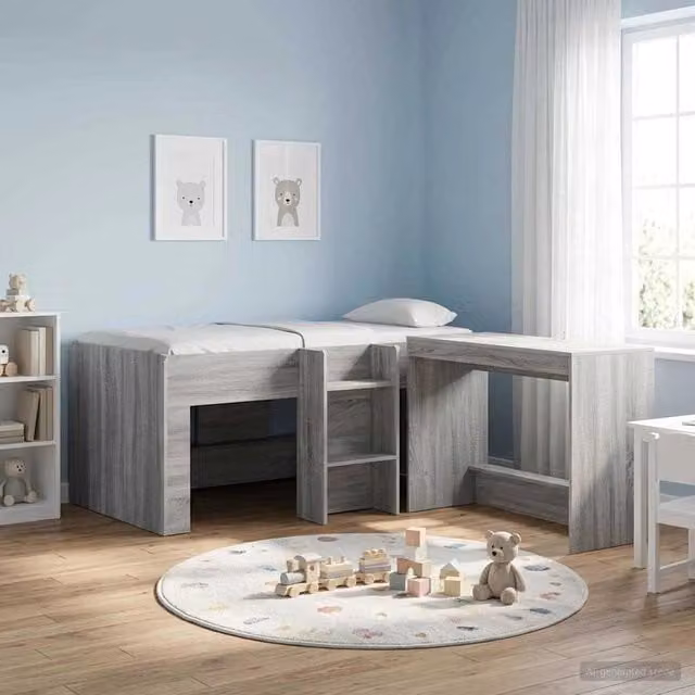 Letto Alto per Bambini Sonoma grigio 80 x 160 cm 3422576