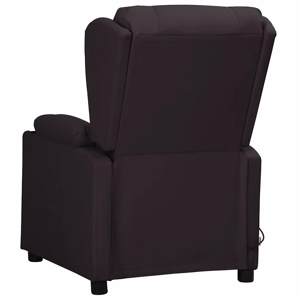 Poltrona Relax Recliner vidaXL in Similpelle Nera con Braccioli – 2