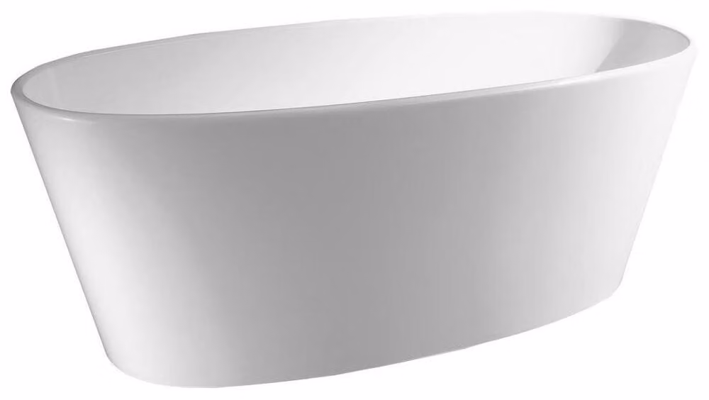 Vasca da bagno autoportante TESS 157 x 70 x 67 cm, bianco