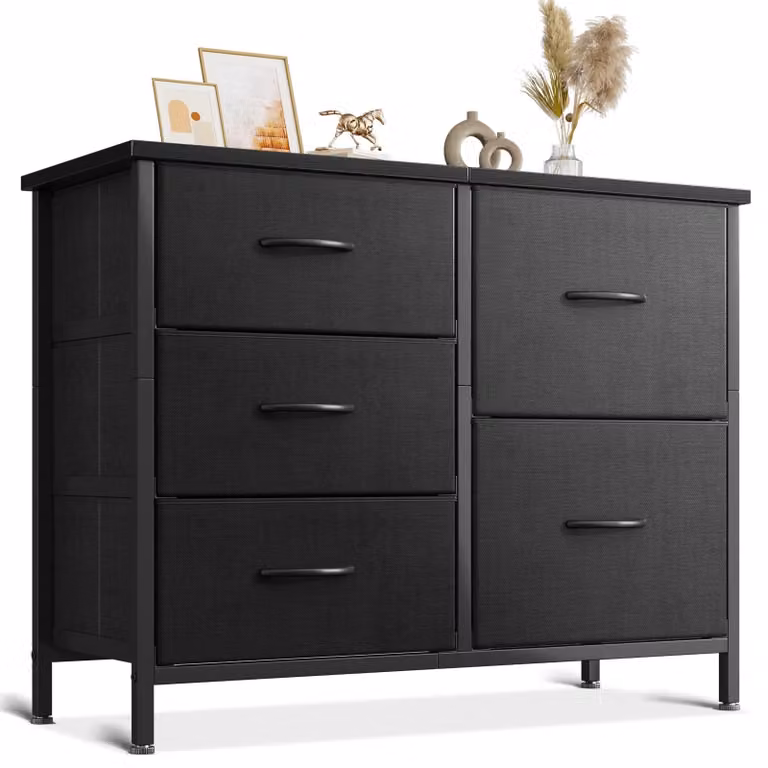 Solidchoice - Comodino con 5 cassetti - Salvaspazio ed elegante