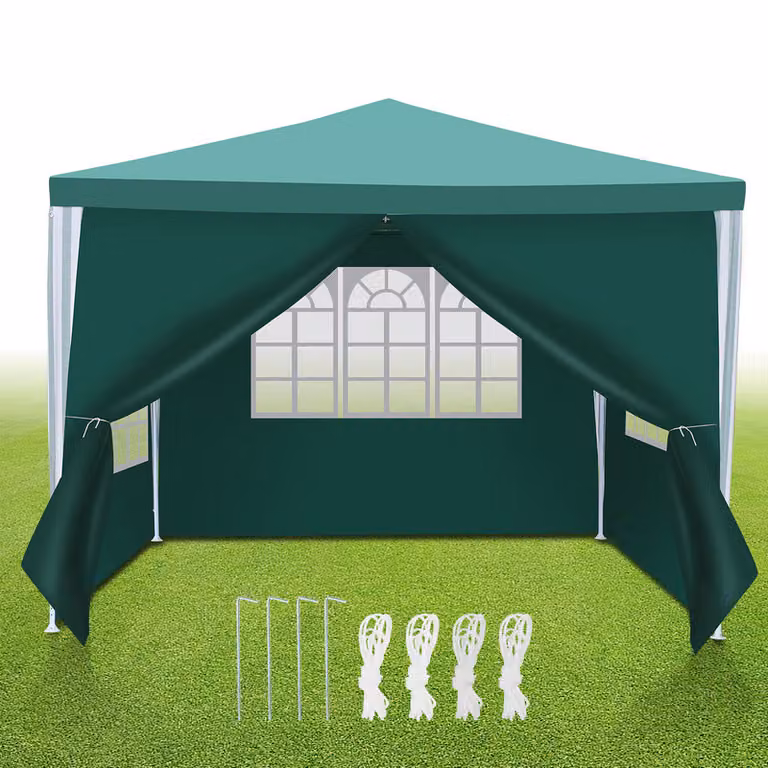 Jopassy Gazebo impermeabile - gazebo per patio con bulloni, tenda da giardino perfetta per feste Verde 3x3m