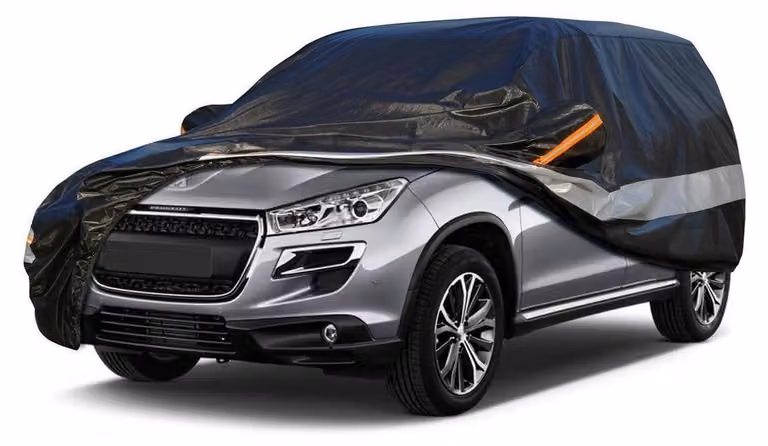 Copertura per auto, 10 strati, impermeabile e traspirante, per Peugeot 4008 (2012-2017), colore nero