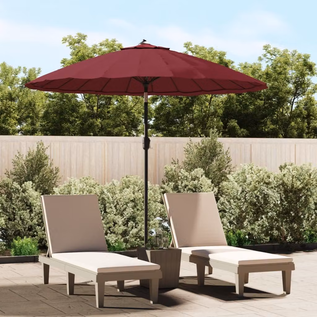 Maison Exclusive - Ombrellone con palo in alluminio, 250 cm, colore bordeaux