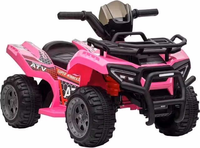 Quad elettrico rosa per bambini da 1,5 a 3 anni con musica e funzione di marcia avanti, 6V – 1