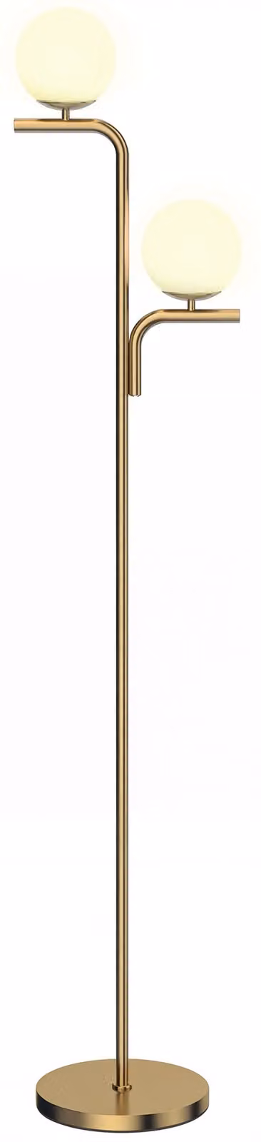 Lampada da terra HOMCOM con 3 temperature di colore, design moderno, color oro