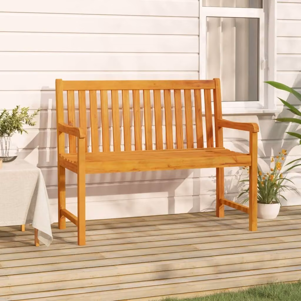 The Living Store Panca da giardino 110 cm in legno massiccio di acacia
