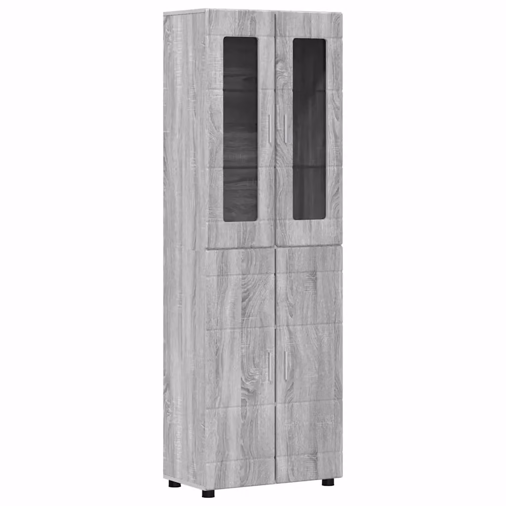 vidaXL Credenza FLORIN Moderna Grigia con Scaffali L/P/H: 60 x 35 x 182 cm – 2