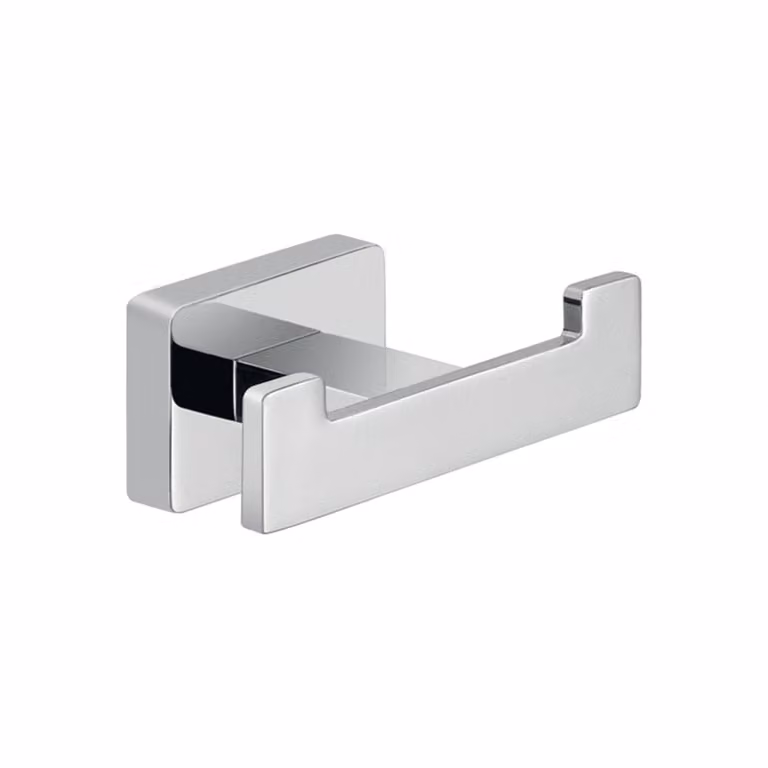 Appendiabiti doppio da muro in acciaio inox e Cromall 4426 Gedy serie ATENA Cromato