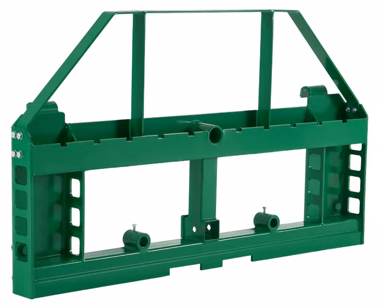 Accessori per minipale SucceBuy, 1814 kg, 1270 x 150 x 752 mm Telaio per forche per pallet con gancio di traino da 50,8 mm e manicotti a lancia, compatibile con le minipale John Deere con attacco rapido, solo telaio