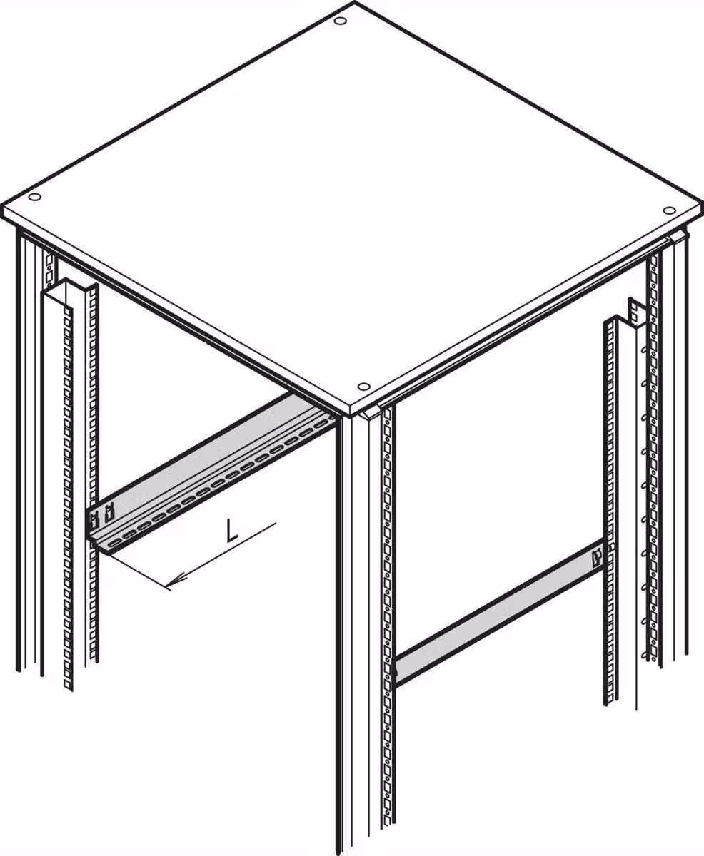 KIT di montaggio per guide scorrevoli SCHROFF - 1U - 48,3 cm (19")