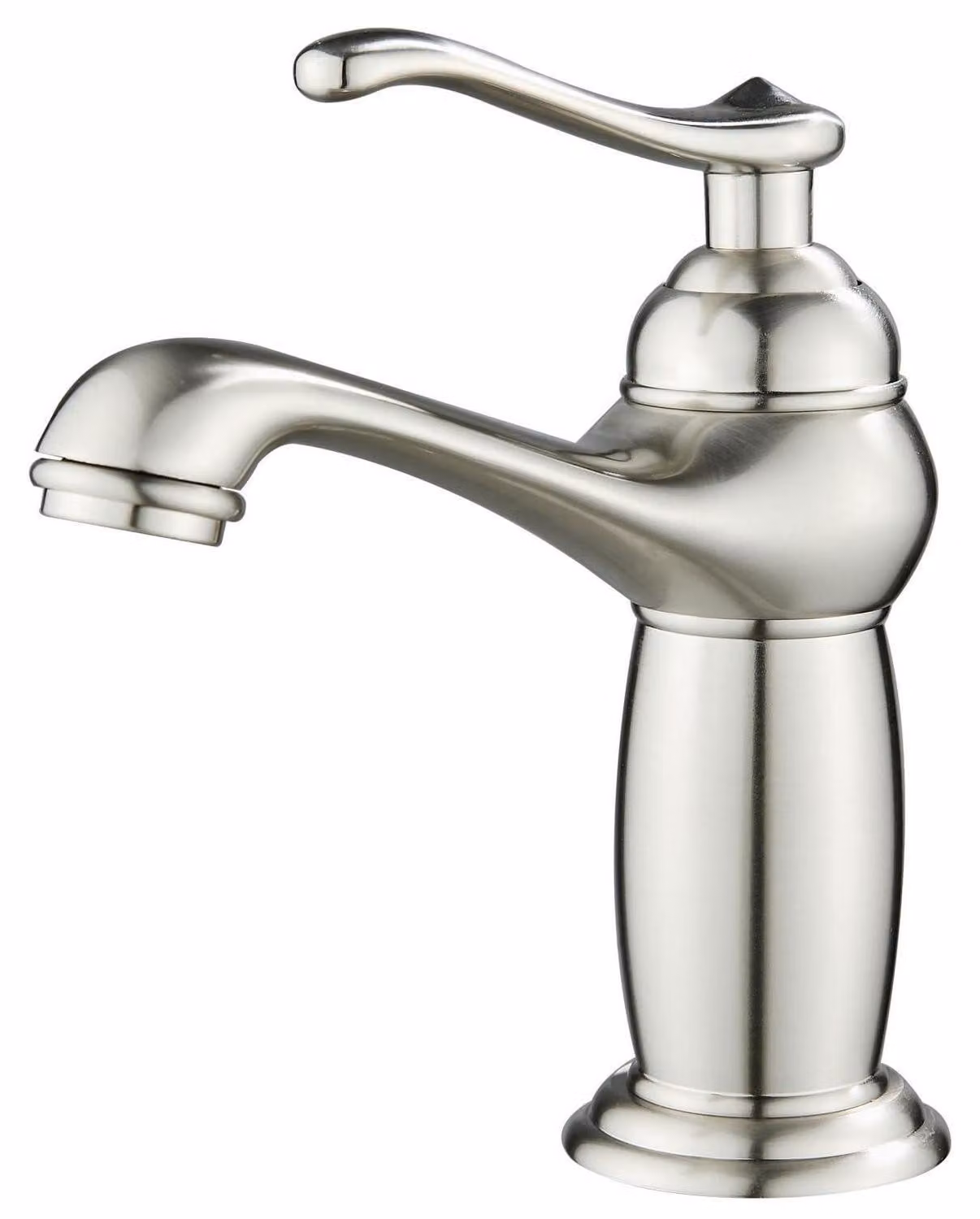 Miscelatore per lavabo in stile retrò, ottone spazzolato, monoblocco