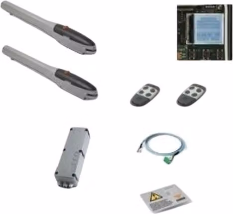 Automazione a vite senza fine Cardin KT-BLEGOS EX 205/BLEGOS per cancelli a battente, colore grigio