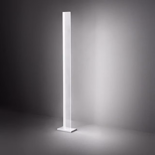 Piantana moderna Perenz Tape in metallo e acrilico bianco con LED da 48W 3000K dimmabile