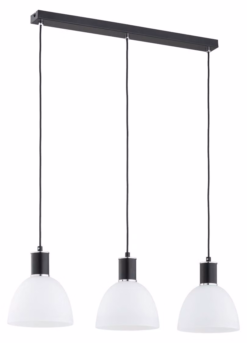 Lampada a sospensione SANBRI bianco e nero 3xE27x15W in metallo, dimensioni: 90x75x14 cm, IP20, Alfa