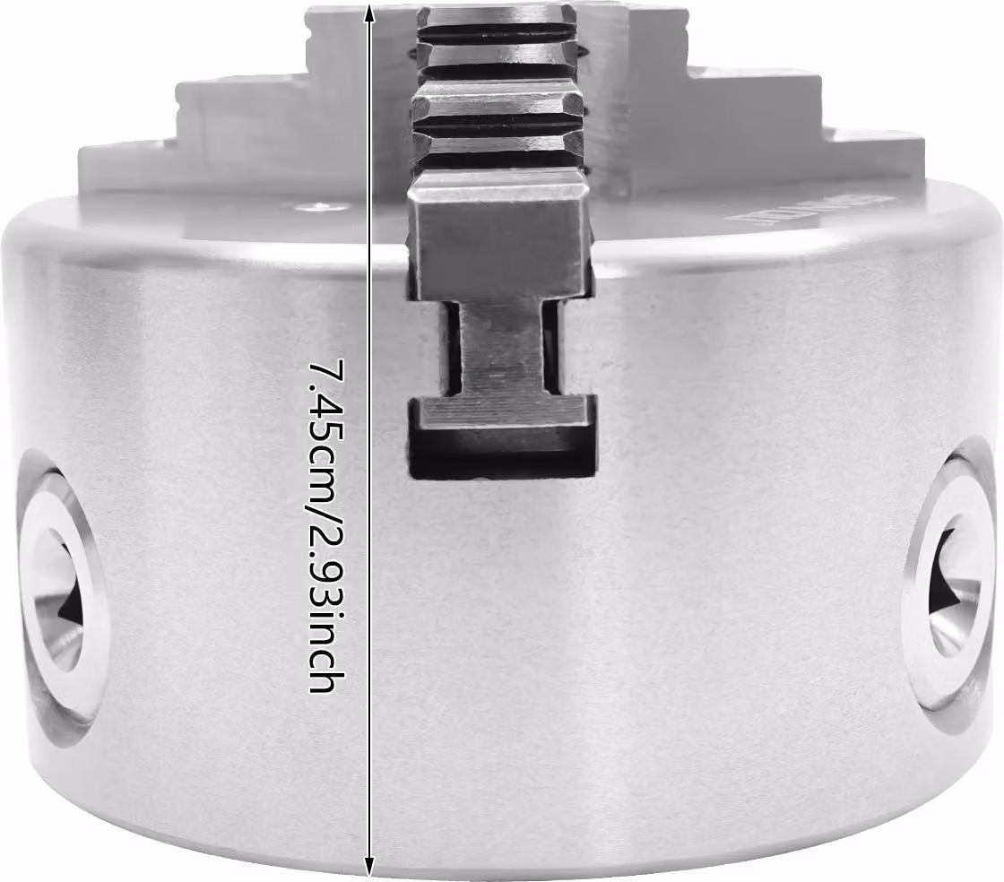 Mandrino autosufficiente, design auto-centrante, prestazioni precise, argento