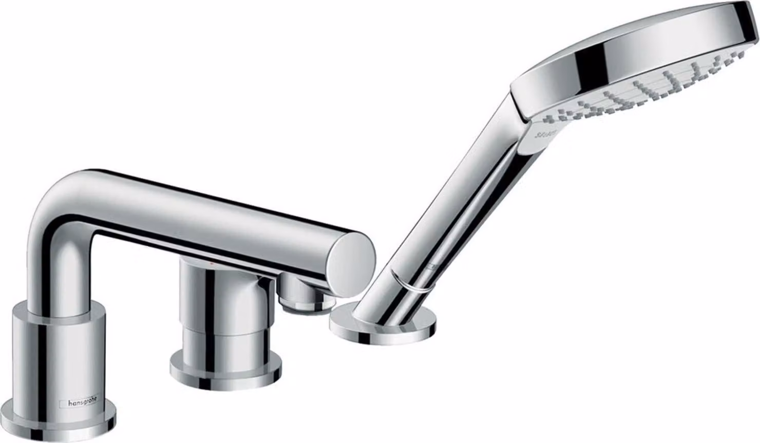 hansgrohe Talis S mitigeur monocommande de baignoire 3 trous, porte-à-faux de 200 mm, bord de baignoire, 72416000, 72416000