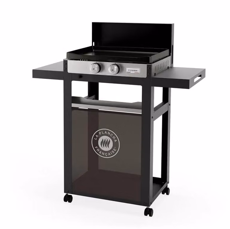 Plancha liscia a gas La Plancha Francaise 150 con carrello Le Marquier