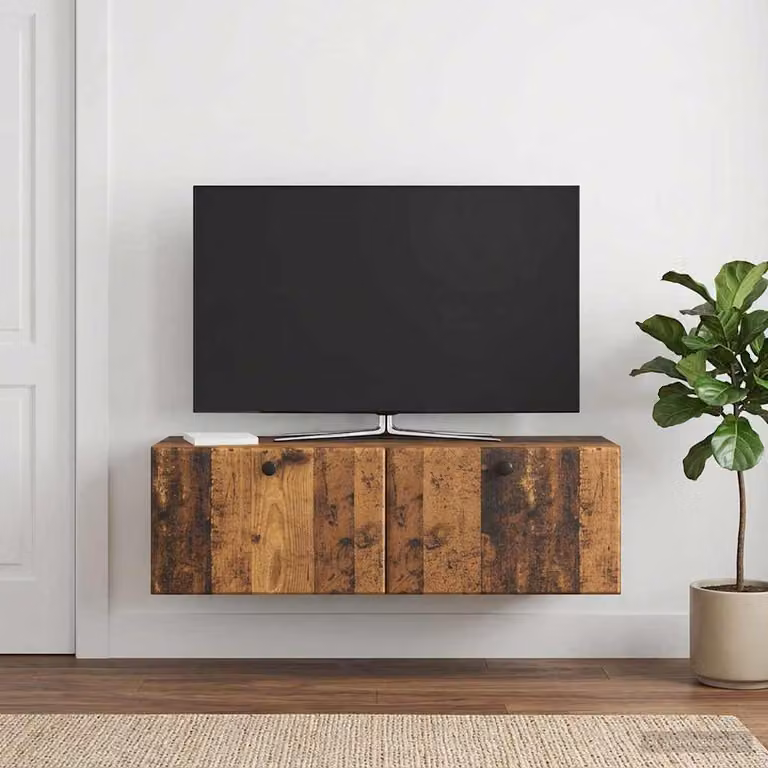 Mobile Porta TV da Muro vidaXL in Legno Antico Marrone L 98 cm x P 31 cm x H 30 cm