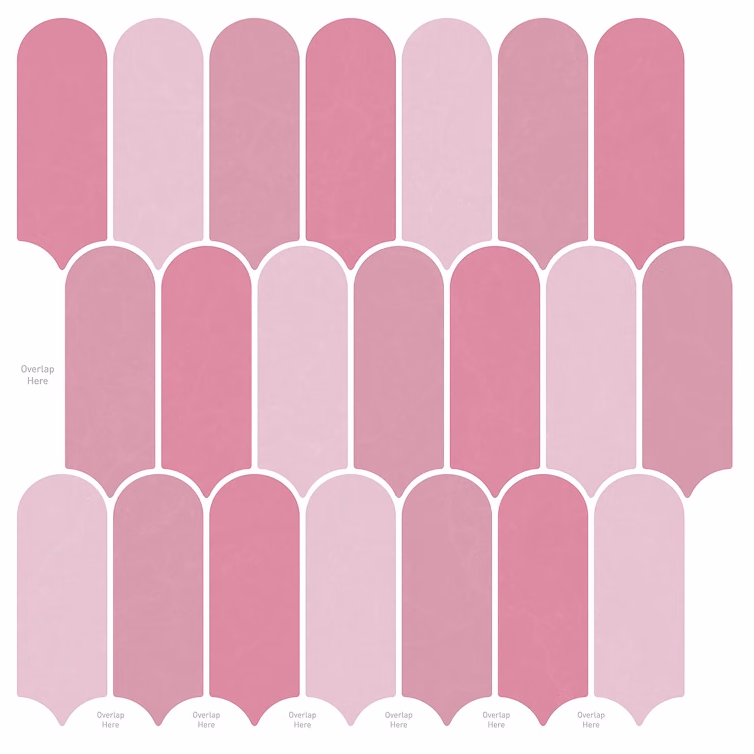 Set di 20 piastrelle decorative vidaXL Piuma rosa in poliuretano e PET per parete, L/P: 30 x 30 cm