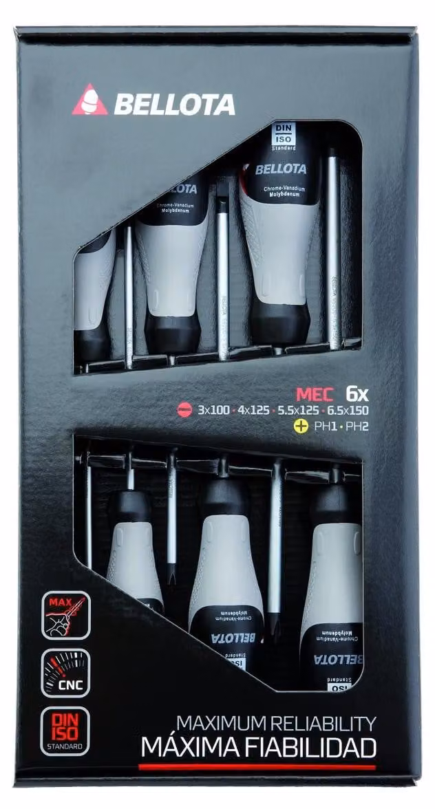 Bellota 66292-MEC: Set di cacciaviti per meccanici, 6 pezzi