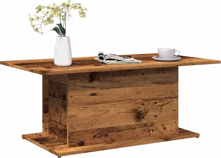 Maison Exclusive - Tavolino effetto legno antico 102x55,5x40 cm Materiale ligneo
