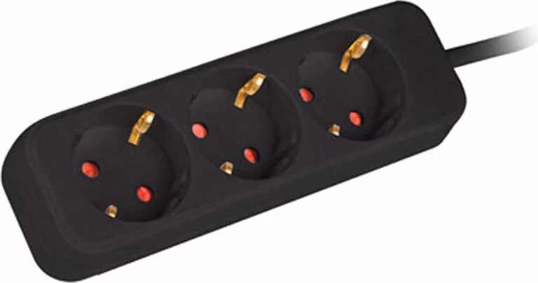 Lanberg PS0-03F-0150-BK Lanberg Steckdosenleiste 3fach Schuko, Kupfer, 1.5m schwarz