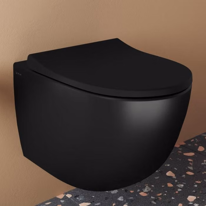 VitrA Sento, vaso sospeso, sistema di scarico VitrA Flush 2.0, scarico profondo senza bordo