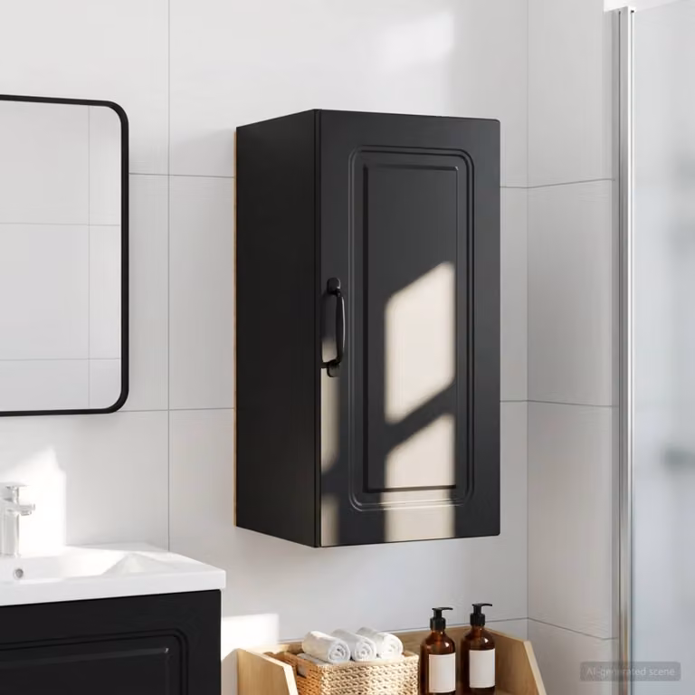 Armadio da bagno a muro vidaXL UTRECHT Nero L: 30 cm, P: 31 cm, H: 59 cm