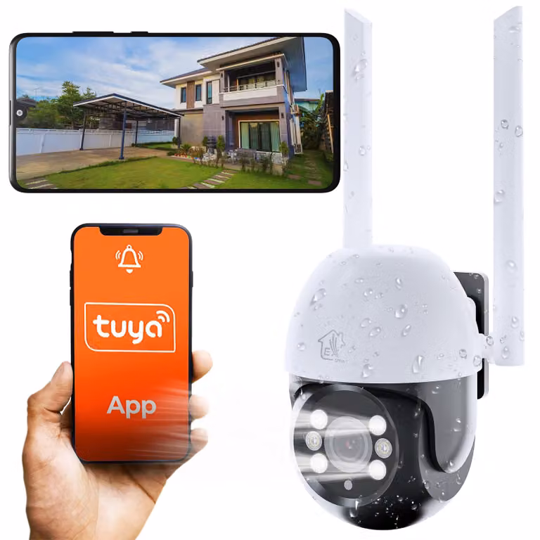 Telecamera di sicurezza per esterni, telecamera IP, PTZ con Wi-Fi, 2,4 GHz