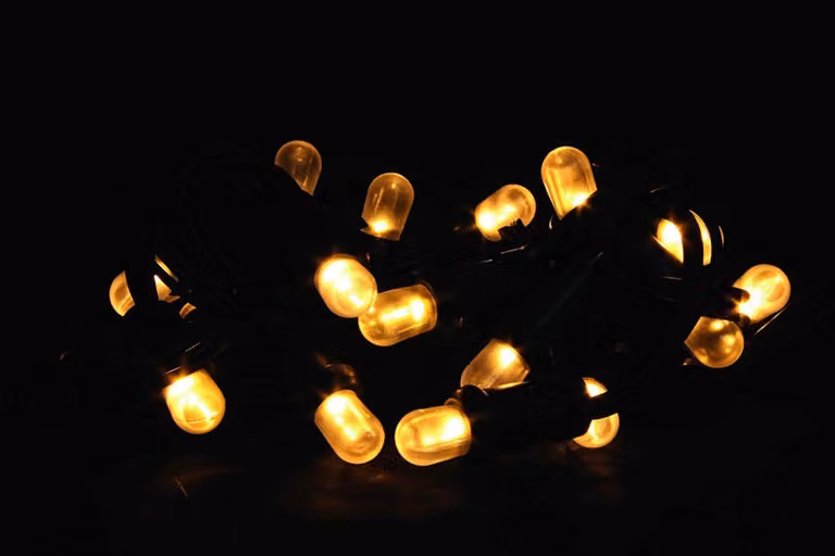 Giocoplast Catena luminosa a LED E14 EXT, 3,1 m/20 lampadine a LED E14/bianco caldo, estendibile