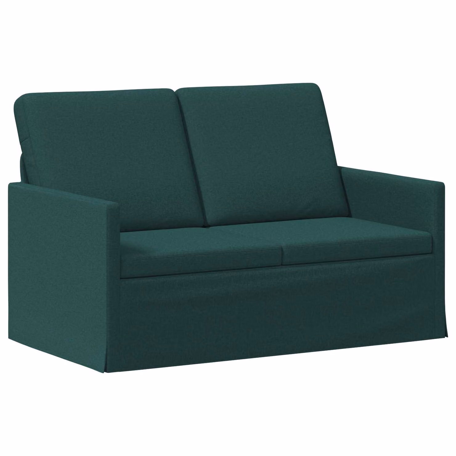 vidaXL Divano a 2 posti moderno in tessuto verde con struttura in metallo L: 130 cm, P: 81 cm, H: 82 cm