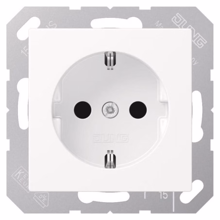 JUNG A 1520 BF WWM Presa di corrente tipo F Bianco (A1520BFWWM)