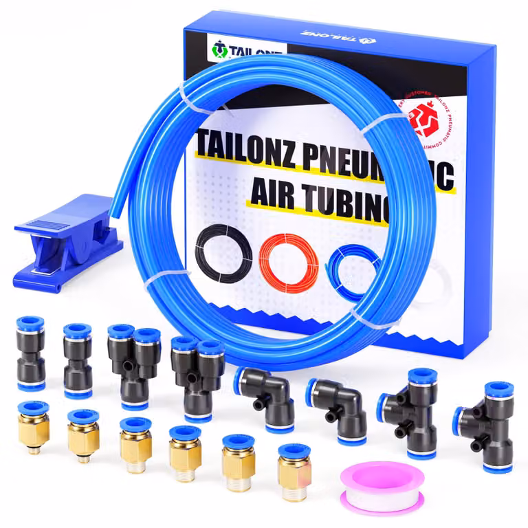 Kit di tubi in poliuretano, 10 metri, colore blu